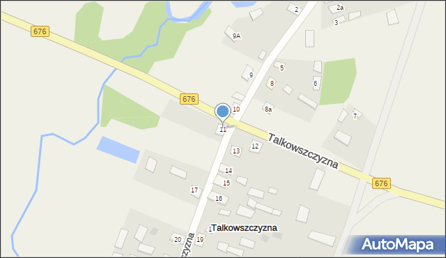 Talkowszczyzna, Talkowszczyzna, 11, mapa Talkowszczyzna