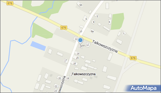 Talkowszczyzna, Talkowszczyzna, 13, mapa Talkowszczyzna