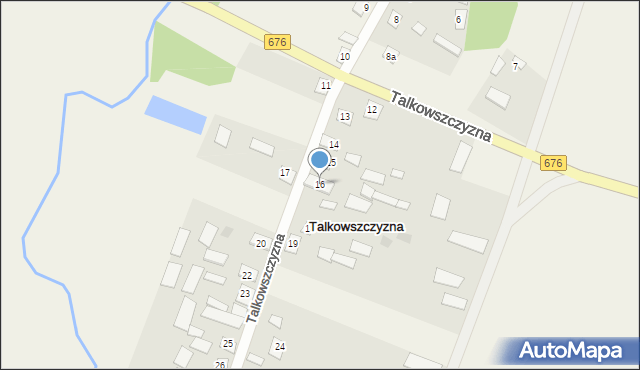 Talkowszczyzna, Talkowszczyzna, 16, mapa Talkowszczyzna