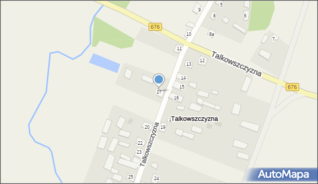 Talkowszczyzna, Talkowszczyzna, 17, mapa Talkowszczyzna
