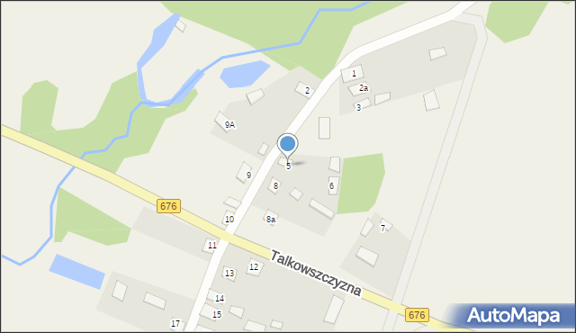 Talkowszczyzna, Talkowszczyzna, 5, mapa Talkowszczyzna