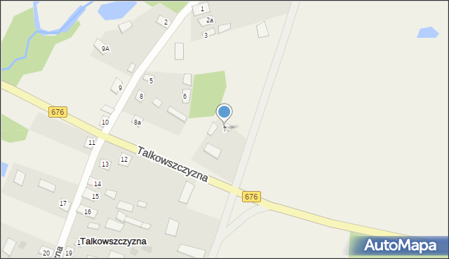 Talkowszczyzna, Talkowszczyzna, 7, mapa Talkowszczyzna