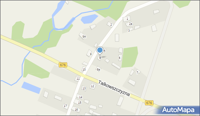 Talkowszczyzna, Talkowszczyzna, 8, mapa Talkowszczyzna