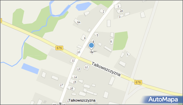 Talkowszczyzna, Talkowszczyzna, 8a, mapa Talkowszczyzna