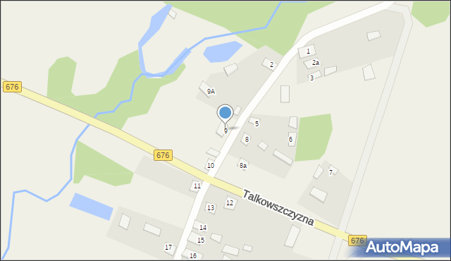 Talkowszczyzna, Talkowszczyzna, 9, mapa Talkowszczyzna