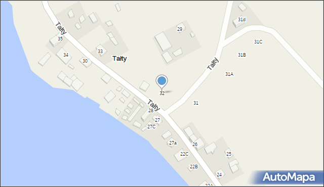 Tałty, Tałty, 32, mapa Tałty