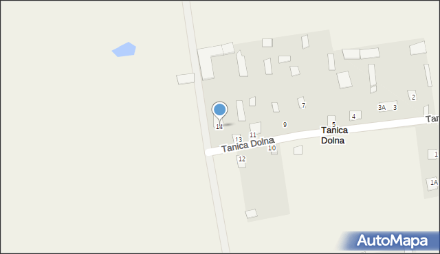 Tanica Dolna, Tanica Dolna, 14, mapa Tanica Dolna