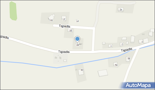 Tąpadła, Tąpadła, 1a, mapa Tąpadła