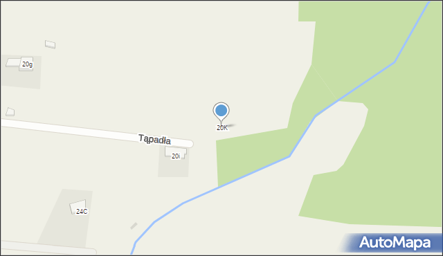 Tąpadła, Tąpadła, 20K, mapa Tąpadła