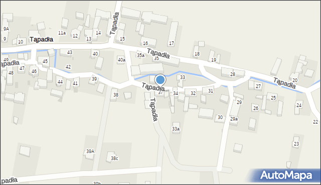 Tąpadła, Tąpadła, 37, mapa Tąpadła