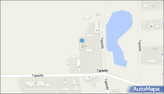 Tąpadły, Tąpadły, 10, mapa Tąpadły