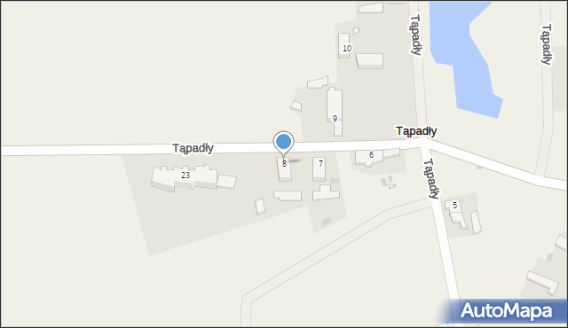 Tąpadły, Tąpadły, 8, mapa Tąpadły