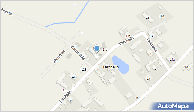 Tarchalin, Tarchalin, 13, mapa Tarchalin