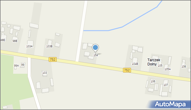 Tarczek, Tarczek, 104, mapa Tarczek