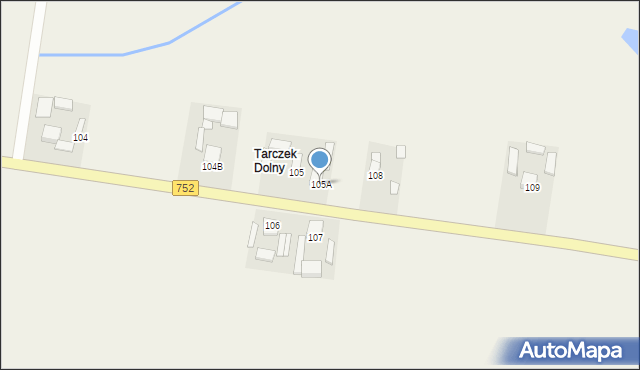 Tarczek, Tarczek, 105A, mapa Tarczek