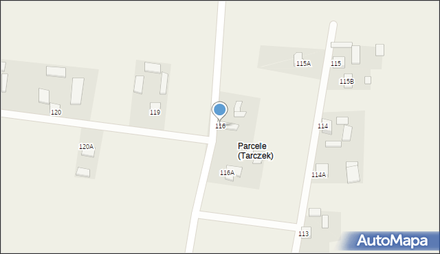 Tarczek, Tarczek, 116, mapa Tarczek