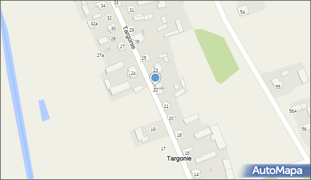 Targonie, Targonie, 22, mapa Targonie