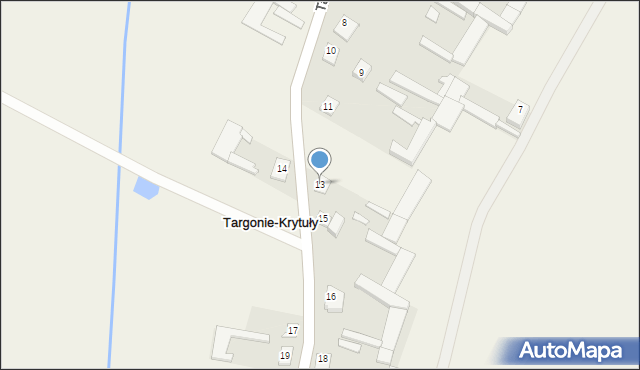 Targonie-Krytuły, Targonie-Krytuły, 13, mapa Targonie-Krytuły