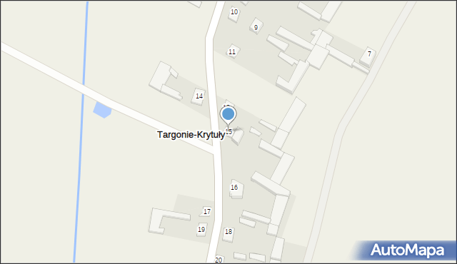 Targonie-Krytuły, Targonie-Krytuły, 15, mapa Targonie-Krytuły