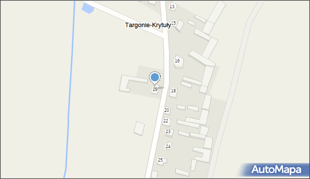 Targonie-Krytuły, Targonie-Krytuły, 19, mapa Targonie-Krytuły