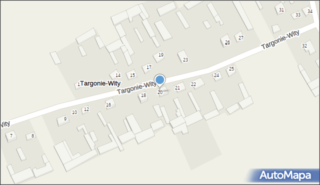 Targonie-Wity, Targonie-Wity, 20, mapa Targonie-Wity