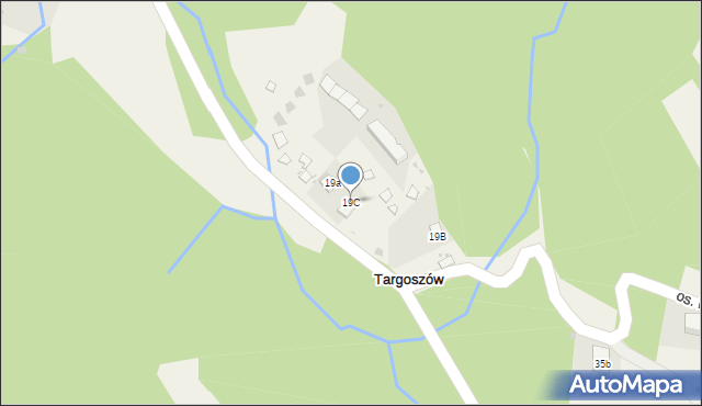 Targoszów, Targoszów, 19C, mapa Targoszów