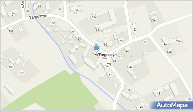 Targoszyn, Targoszyn, 58, mapa Targoszyn