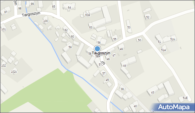 Targoszyn, Targoszyn, 58A, mapa Targoszyn
