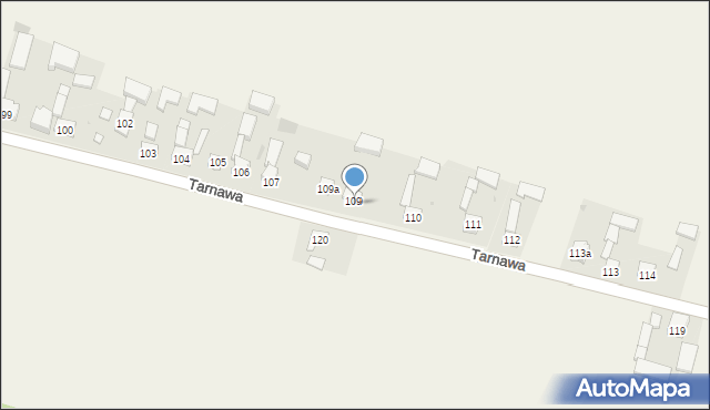 Tarnawa, Tarnawa, 109, mapa Tarnawa