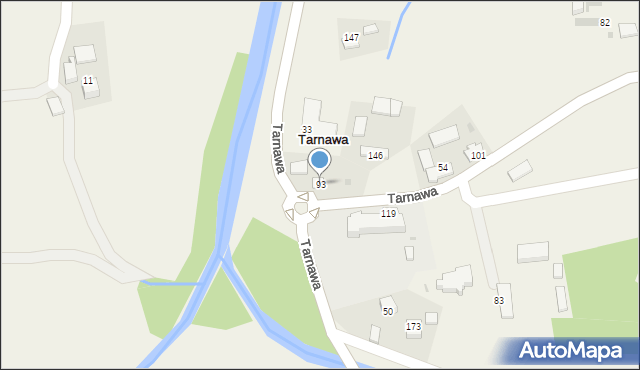 Tarnawa, Tarnawa, 93, mapa Tarnawa