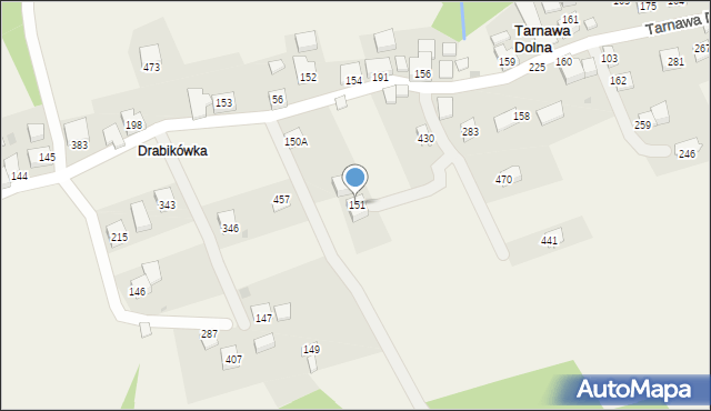 Tarnawa Dolna, Tarnawa Dolna, 151, mapa Tarnawa Dolna