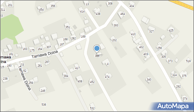 Tarnawa Dolna, Tarnawa Dolna, 386, mapa Tarnawa Dolna