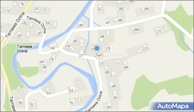 Tarnawa Dolna, Tarnawa Dolna, 174, mapa Tarnawa Dolna