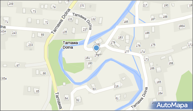 Tarnawa Dolna, Tarnawa Dolna, 179, mapa Tarnawa Dolna