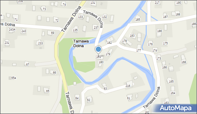 Tarnawa Dolna, Tarnawa Dolna, 181, mapa Tarnawa Dolna