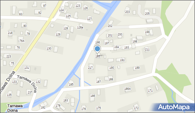 Tarnawa Dolna, Tarnawa Dolna, 195, mapa Tarnawa Dolna