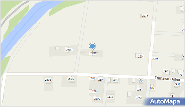 Tarnawa Dolna, Tarnawa Dolna, 250C, mapa Tarnawa Dolna