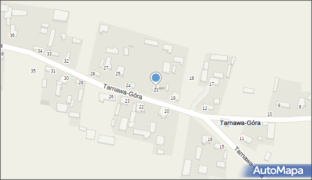 Tarnawa-Góra, Tarnawa-Góra, 21, mapa Tarnawa-Góra