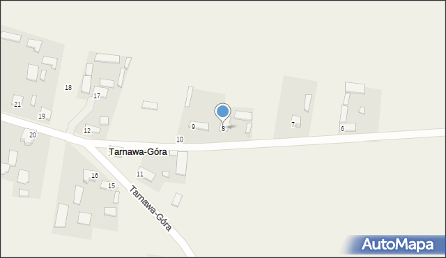 Tarnawa-Góra, Tarnawa-Góra, 8, mapa Tarnawa-Góra