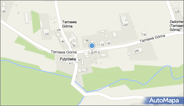 Tarnawa Górna, Tarnawa Górna, 10, mapa Tarnawa Górna