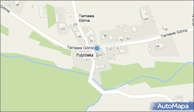 Tarnawa Górna, Tarnawa Górna, 32, mapa Tarnawa Górna