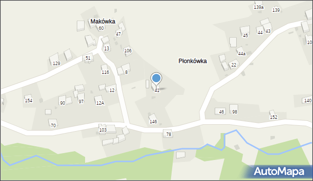 Tarnawa Górna, Tarnawa Górna, 41, mapa Tarnawa Górna