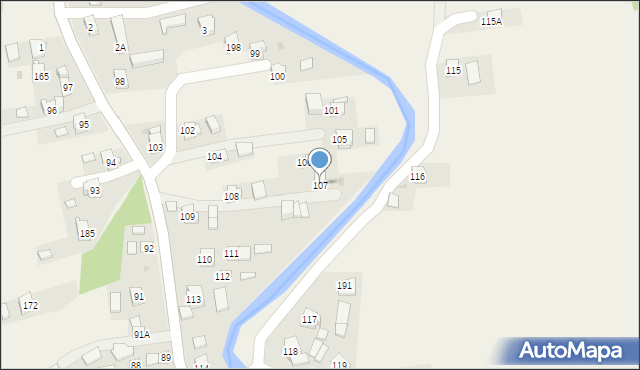 Tarnawa Górna, Tarnawa Górna, 107, mapa Tarnawa Górna