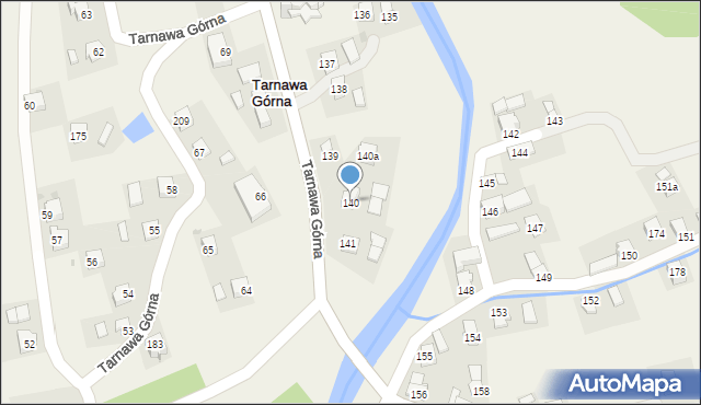 Tarnawa Górna, Tarnawa Górna, 140, mapa Tarnawa Górna