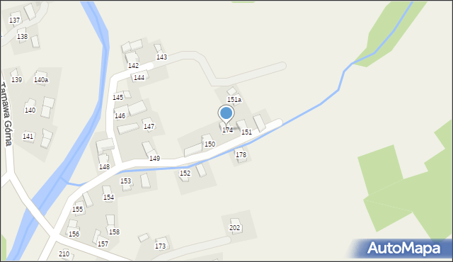 Tarnawa Górna, Tarnawa Górna, 174, mapa Tarnawa Górna