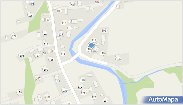 Tarnawa Górna, Tarnawa Górna, 182, mapa Tarnawa Górna