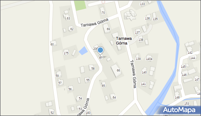 Tarnawa Górna, Tarnawa Górna, 67, mapa Tarnawa Górna