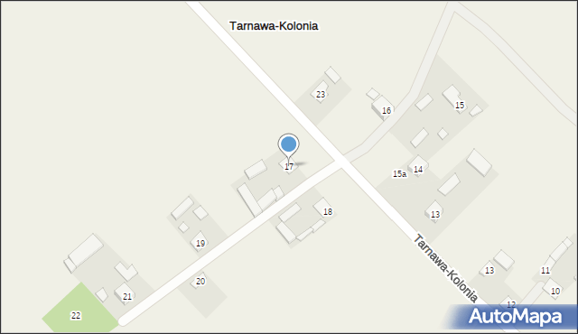 Tarnawa-Kolonia, Tarnawa-Kolonia, 17, mapa Tarnawa-Kolonia