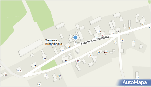 Tarnawa Krośnieńska, Tarnawa Krośnieńska, 17, mapa Tarnawa Krośnieńska