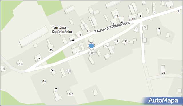 Tarnawa Krośnieńska, Tarnawa Krośnieńska, 18, mapa Tarnawa Krośnieńska